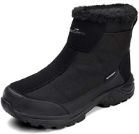 Size 43.5 SILENTCARE Men's Warm Snow Boots, Fur Li