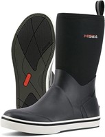 SIZE 8 HISEA Men's Rubber Rain Boots Waterproof Ga