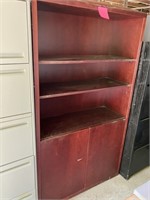 wood wall unit (5 shelves 2 doors)