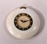 Vintage "Westclox" ladies purse clock, 2.75" dia.