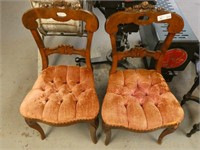 Pair of Upholstered Victorian Chairs