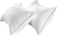 SEALED-Queen Size Pillow 2 Pack - Soft Velvet