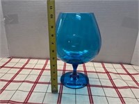 EMPOLI AQUA BLUE BRANDY SNIFTER VASE