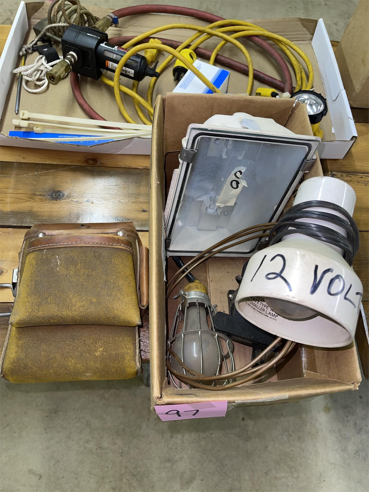 work lights and tool holder lot
