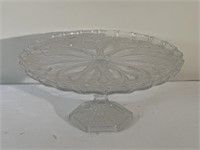 11-inch crystal cake platter