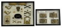 4 CIVIL WAR BELT PLATES & OFFICERS & ENLISTED MENS