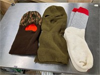 Socks and face toboggans