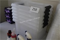 6- storage bins no lids