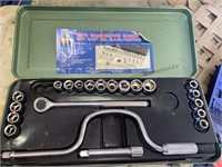 Socket set and empty cases.