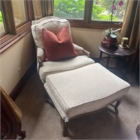 Upholstered Armchair w/ ottoman