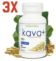 3X KAVA PLUS DIET SUPPLEMENT  BB 10/2024 NEW