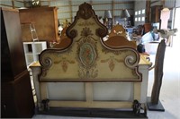 French style headboard & metal frame