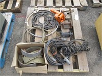 Pallet of Tie-Down Ratchets, Brake Pads, Hitch