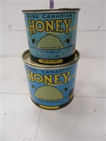 2 honey tins