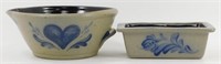 * Vintage 1990’s Rowe Pottery Pair: Bread Pan (7”