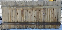 (10) sections of dog eared top stockade fence,