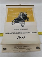 1954 milverton garage ford calendar