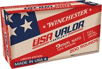 Winchester Ammo USA9NATOW USA Valor  9mm NATO 124