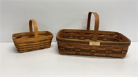 (2) longaberger baskets, (1) J.W. Collection 1988