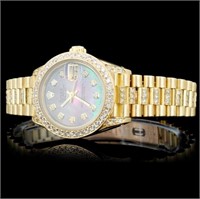 Diamond Ladies Rolex Presidential Watch 18K 3.00ct