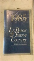 1985 Chrysler LeBaron & Town & Country Manual