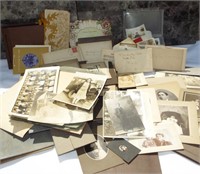Large lot of antique & vintage photos, letters,