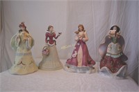 4 Lenox porcelain Christmas figurines. Elizabeth