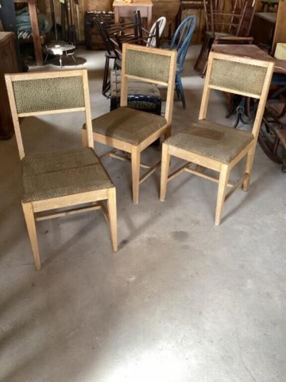 Three mid century modern chairs