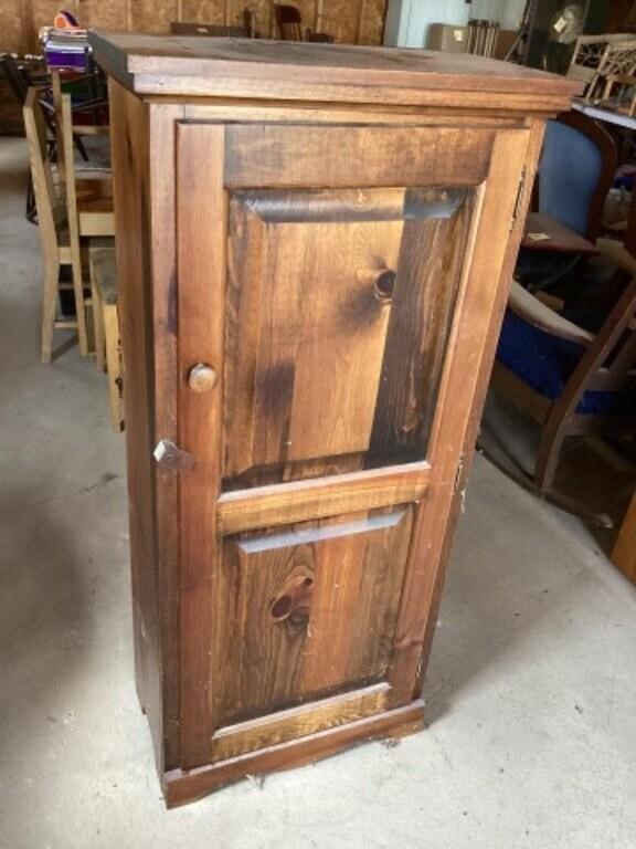 Pine chimney camp cabinet 42 1/2 x 12 x 48 1/2