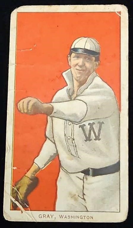 1909 T206 White Border Gray Tobacco Card