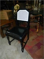 Shabby Cottage Chic Black Chair