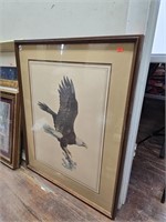 Signed Hugh Hurtle Eagle Picture Large
