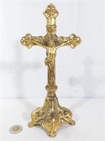 Croix d'autel antique, dorée