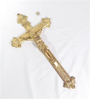 Grand crucifix doré, années 1920