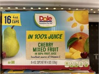 Dole cherry mixed fruit 16-4 oz cups