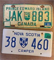 NS trailer & VTG pei license plates