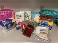 Party supplies w/ plastic baskets-chargers-etc (K)