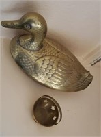 Metal Duck Door Stop, Small Metal Basket