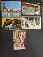 Group of Beer Related themed vintage postcards