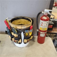 Pail Pouch w Tools and Un Charged Fire