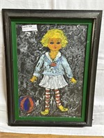 Girl with ball - 17.5” x 23.5”