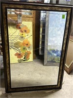 Framed beveled mirror - 29.25” x 41.25”