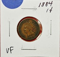 1884 Indian Cent VF
