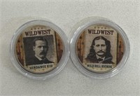 (2) WILD WEST HALF DOLLARS