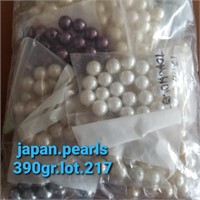 JAPAN VTG 12MM MIXED COLOUR/SIZE  PEARLS 390 GRAMS