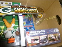 box of Packer collectibles