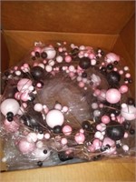 2 Brand new pink and black wreaths