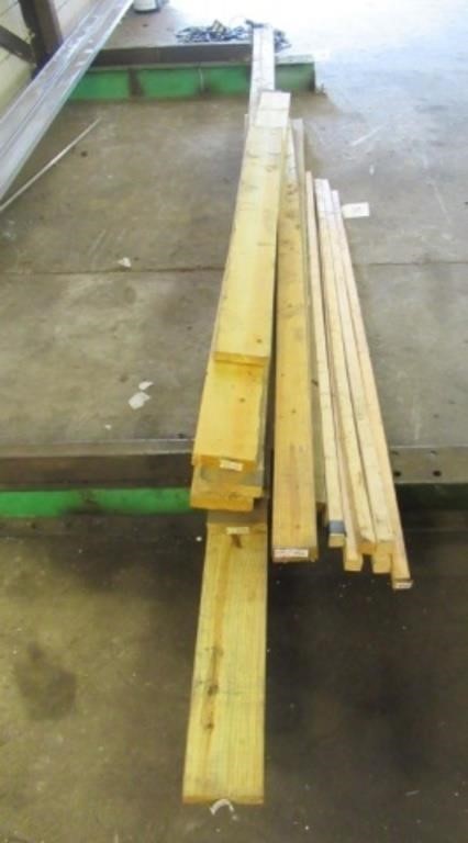 Lumber that includes 2" x 2", 4" and 6" longest