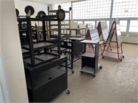 School Surplus Room - Rows of Easels, A/V Carts