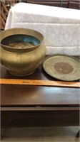 Brass Pot and Plate